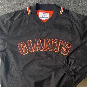 Majestic MLB SF Giants Pull Over (Size Large)